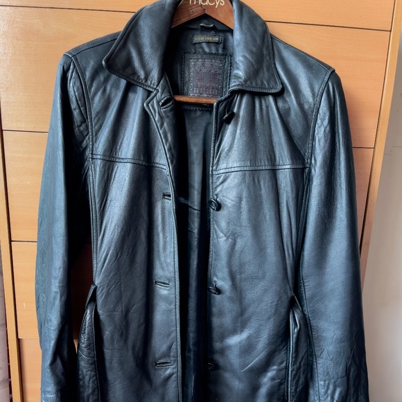 Authentic Adler Genuine Lambskin Black Leather Jacket - Picture 3 of 5